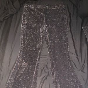 glitter flare pants